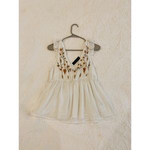 White embroidered top